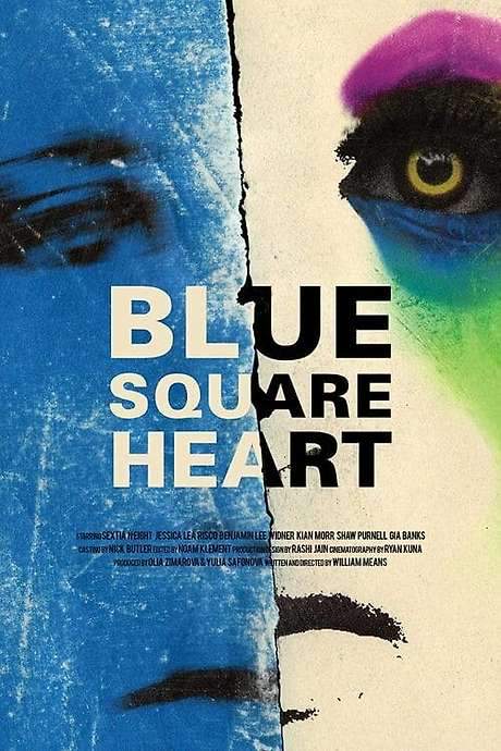 Blue Square Heart